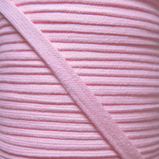 Cotton Hoodie Drawstring Flat Tape 3/8" Light Pink