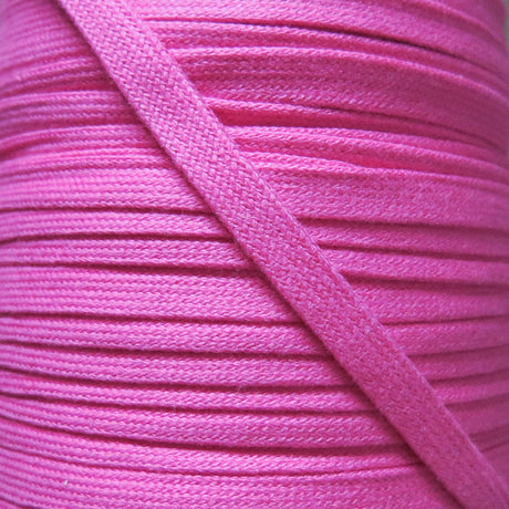Cotton Hoodie Drawstring Flat Tape Hot Pink 3/8"