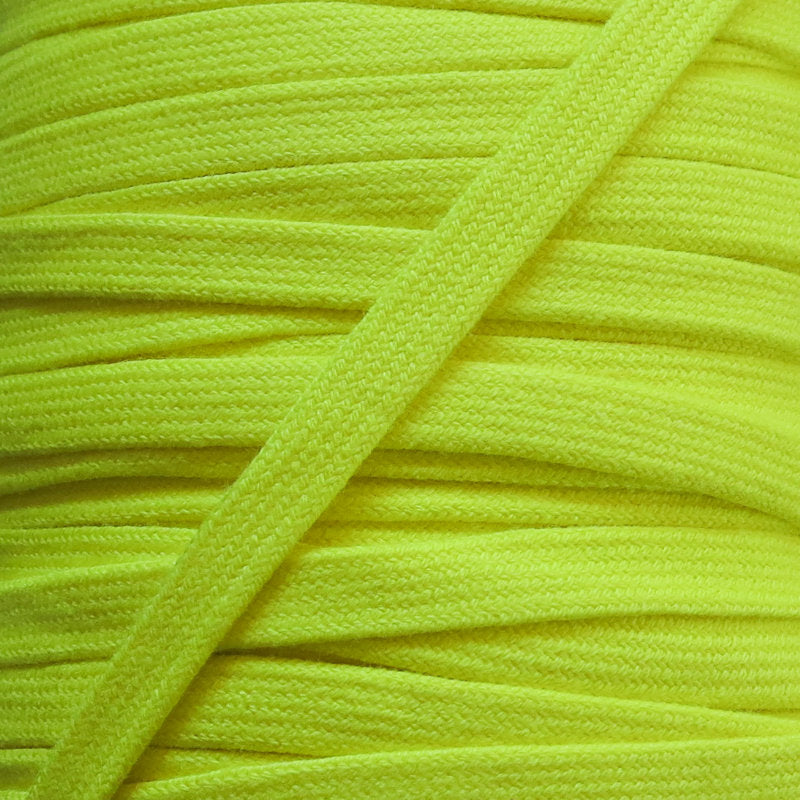 Cotton Hoodie Drawstring Flat Tape Bright Yellow 3/8