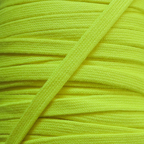 Cotton Hoodie Drawstring Flat Tape Bright Yellow 3/8