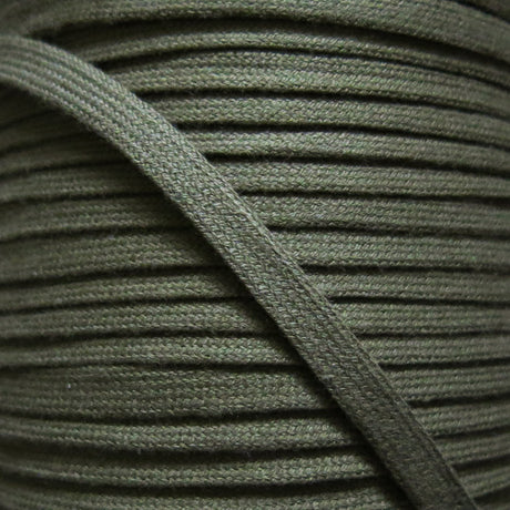 Cotton Hoodie Drawstring Flat Tape 3/8" Olive Green