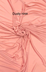 Stretch Lining Polyester Fabric - Dusty Rose, Matte Soft, 60" Width (1 Yard)