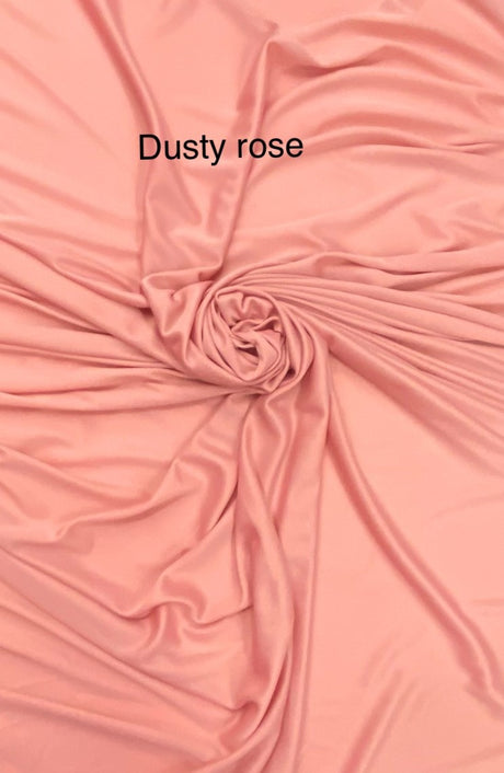 Stretch Lining Polyester Fabric - Dusty Rose, Matte Soft, 60" Width (1 Yard)
