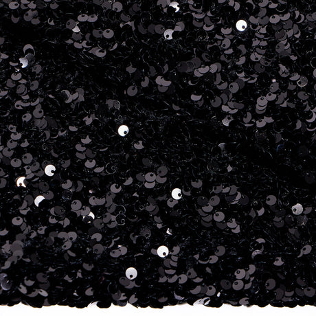 Duchess Stretch Velvet Sequin Polyester Spandex Fabric - Embroidered Sequins, 46/47" Width, 2-Way Stretch (1 Yard)