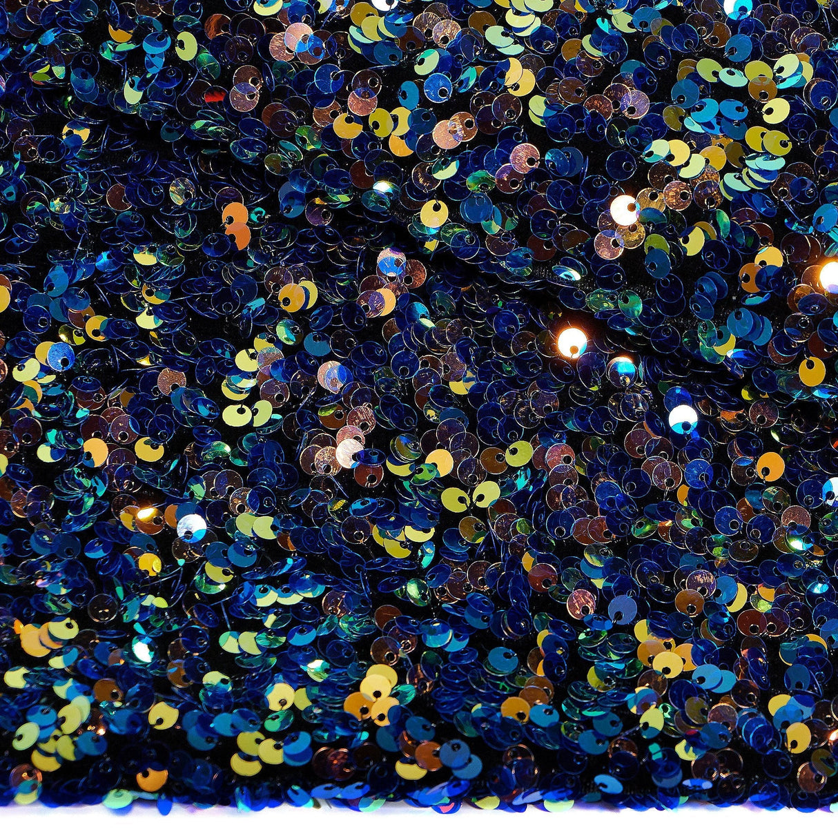Duchess Stretch Velvet Sequin Polyester Spandex Fabric - Embroidered 3-D Sequins, 46/47" Width (1 Yard)