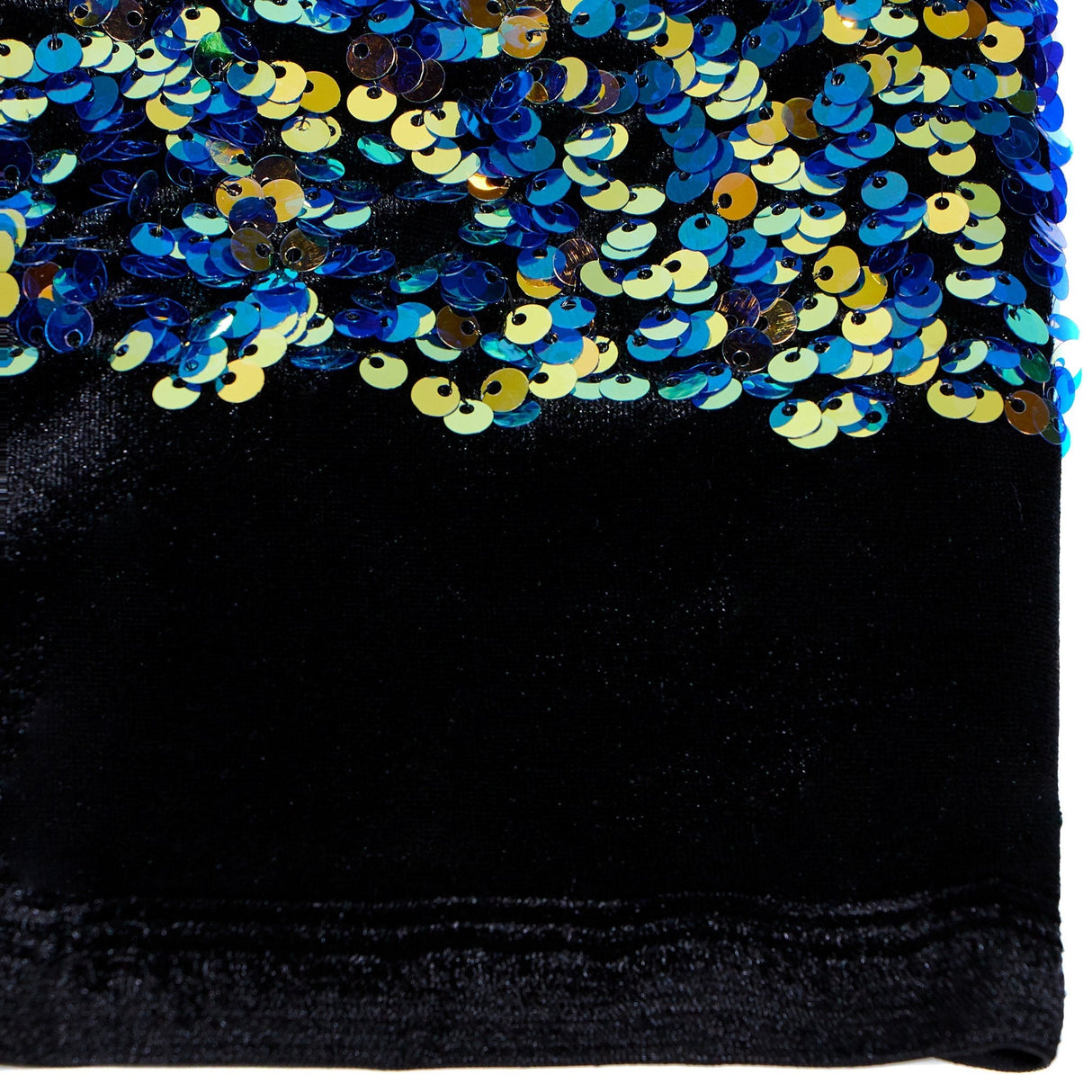 Duchess Stretch Velvet Sequin Polyester Spandex Fabric - Embroidered 3-D Sequins, 46/47" Width (1 Yard)