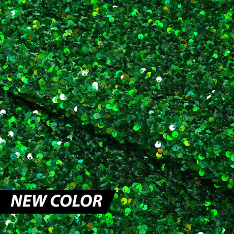 Duchess Stretch Velvet Sequin Polyester Spandex Fabric - Embroidered 3-D Sequins, 46/47" Width (1 Yard)