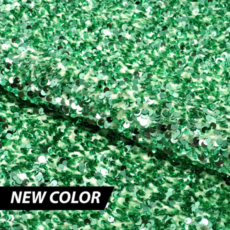 Duchess Stretch Velvet Sequin Polyester Spandex Fabric - Embroidered Sequins, 46/47" Width, 2-Way Stretch (1 Yard)