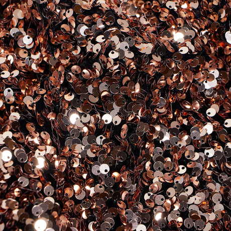 Duchess Stretch Velvet Sequin Polyester Spandex Fabric - Embroidered 3-D Sequins, 46/47" Width (1 Yard)