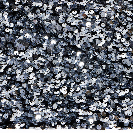 Duchess Stretch Velvet Sequin Polyester Spandex Fabric - Embroidered 3-D Sequins, 46/47" Width (1 Yard)