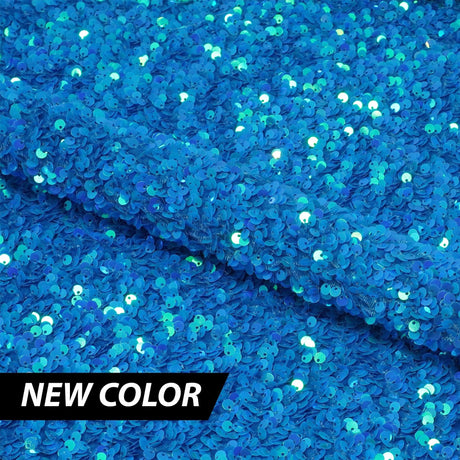 Duchess Stretch Velvet Sequin Polyester Spandex Fabric - Embroidered Sequins, 46/47" Width, 2-Way Stretch (1 Yard)