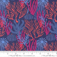 Cotton Fabric Dusk Reef Coral Reef 44/45" Dark Blue Coastal