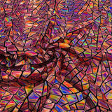 Stretch Velvet Metallic Foil Fabric