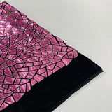 Stretch Velvet Metallic Foil Fabric