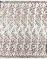 Butterfly Corded Lace Fabric - Butterfly Embroidery, Metallic Sequins, 54" Width (1 Yard)