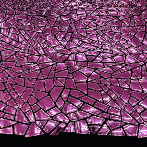 Stretch Velvet Metallic Foil Fabric