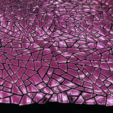 Stretch Velvet Metallic Foil Fabric