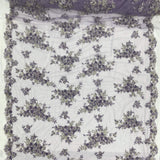 3D Beaded Floral Lace Mesh Fabric