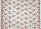 Corded Bridal Lace Fabric on Polyester Net Mesh