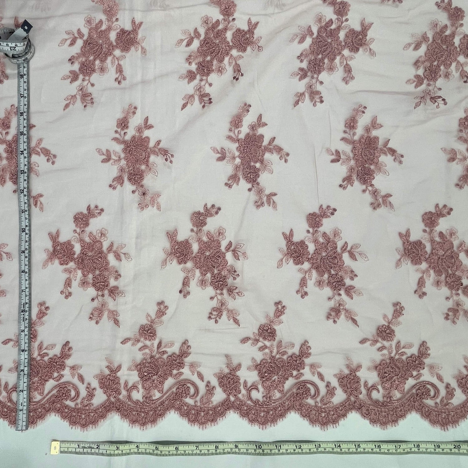 Corded Embroidered Lace Mesh
