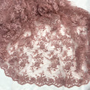 Corded Floral Lace Fabric - Scalloped Edges, 53" Width (1 Yard)