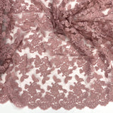 Corded Bridal Lace Embroidered Net Mesh