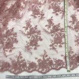 Corded Floral Lace Fabric - Scalloped Edges, 53" Width (1 Yard)