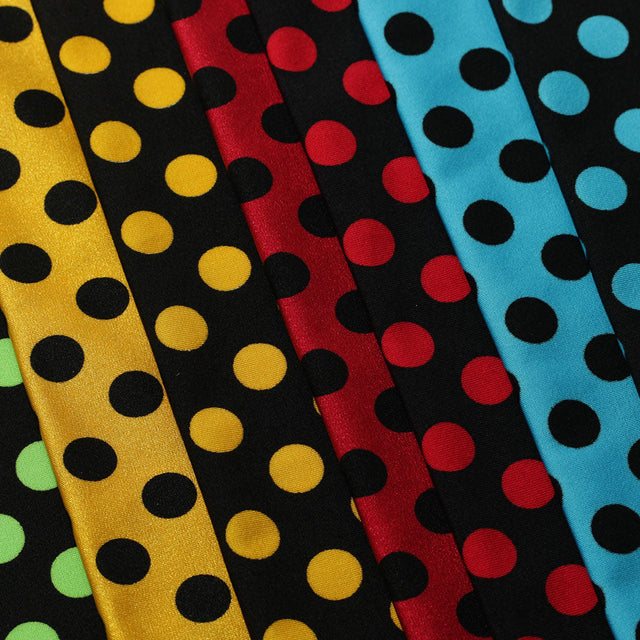 E-Z Dots Nylon Spandex Fabric - Large Polka Dots Print, 58/60" Width (1 Yard)