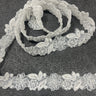 Beaded Corded Lace Trim Champagne