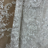 Beaded Corded Bridal Lace