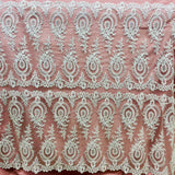 Corded Bridal Lace Fabric 100% Polyester Net Mesh 48" Wide