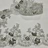 Beaded Corded Floral Lace Trim