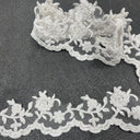 Beaded Corded Lace Trim 2.75" Wide