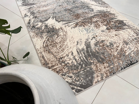 BIV 606 Polyester Viscose Blend Fabric - Color-Changing Flat Weave, Area Rug, 5' 2" X 7' 5" (1 Unit)