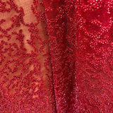 Beaded Lace Fabric Embroidered Mesh
