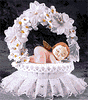 Sleeping Baby Girl Ornament 5 1/2" high