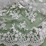 Embroidered Lace Net Mesh Bridal Fabric