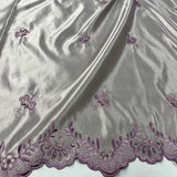 Beaded Bridal Lace Fabric on Polyester Satin 54"