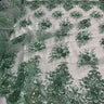 1 Yard Beaded Lace Fabric Embroidered 100 Percent Polyester Net Mesh 50 inch Width