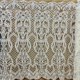 Beaded Corded Bridal Lace Dark Ivory