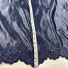 Yard - Beaded Bridal Lace Fabric Embroidered on 100% Polyester Satin - Ivory with Gold - 54"