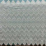 3 Yards Chantilly Embroidered Lace Fabric with Eyelash Scallop