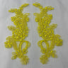 Beaded Corded Floral Lace Applique