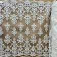 Beaded Corded Bridal Lace Dark Ivory