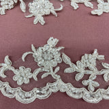 Beaded Corded Lace Trim 2.75" Wide