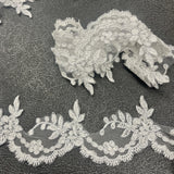 Beaded Corded Lace Trim 3" Wide
