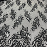 Embroidered Lace Fabric with Eyelash Scallop