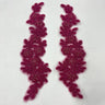 Beaded Corded Floral Lace Applique