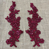 Beaded Floral Lace Applique