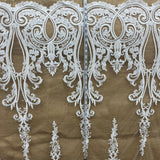 Embroidered Bridal Lace Fabric
